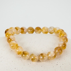 Браслет из цитрина 6 мм.